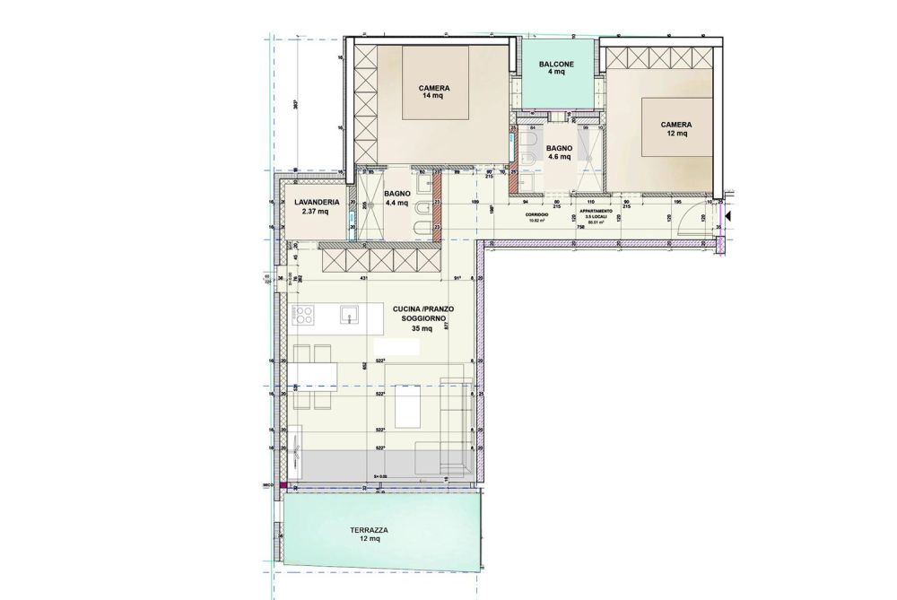 MODERNO 3.5 DI ALTO STANDING CON VISTA LAGO A MASSAGNO -  Bild 10