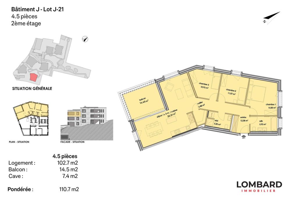 Wohnung mit 4.5 Zimmern im 2. Stock -  Bild 6