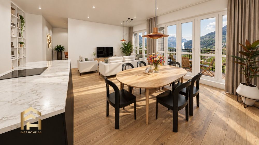 Grosszügige 5.5 Zimmerwohnung im Obergeschoss - MFH Imbach - Wohnzimmer
