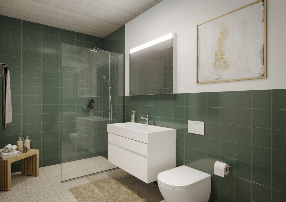 Wohnen auf zwei Etagen - einzigartige Maisonette - Visualisierung Bad