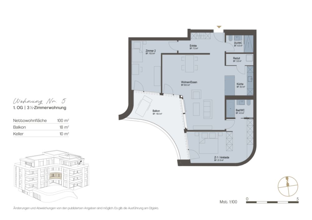 «Felice» Vitznau - 3½-Zimmer-Wohnung mit stilvollem Raumkonzept -  Bild 2