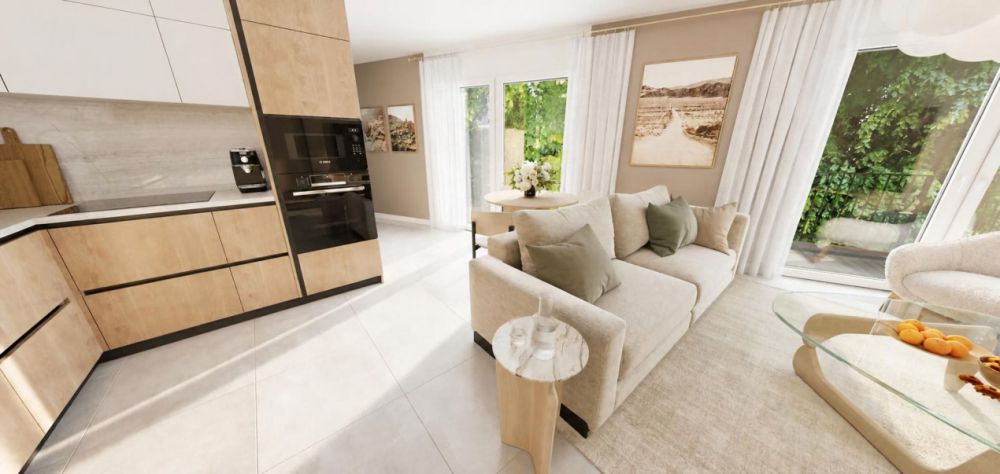 Au-dessus des nuages : superbe 2.5 pièces neuf 66m2 avec balcon de 27 m² -  Bild 1