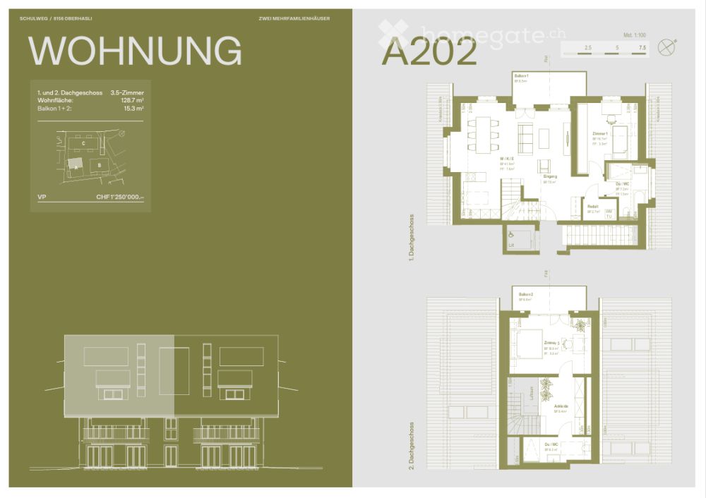 OLIVA Oberhasli I Neubau Maisonette Eigentumswohnung I A202 & B202 -  Bild 8