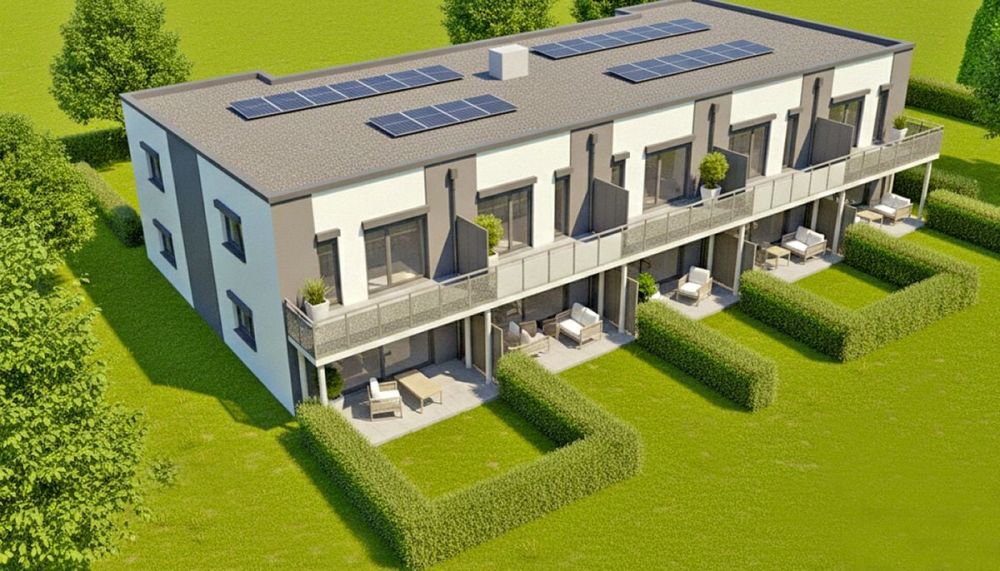 Maison mitoyenne de 4,5 pièces avec une belle vue. - Terrasse