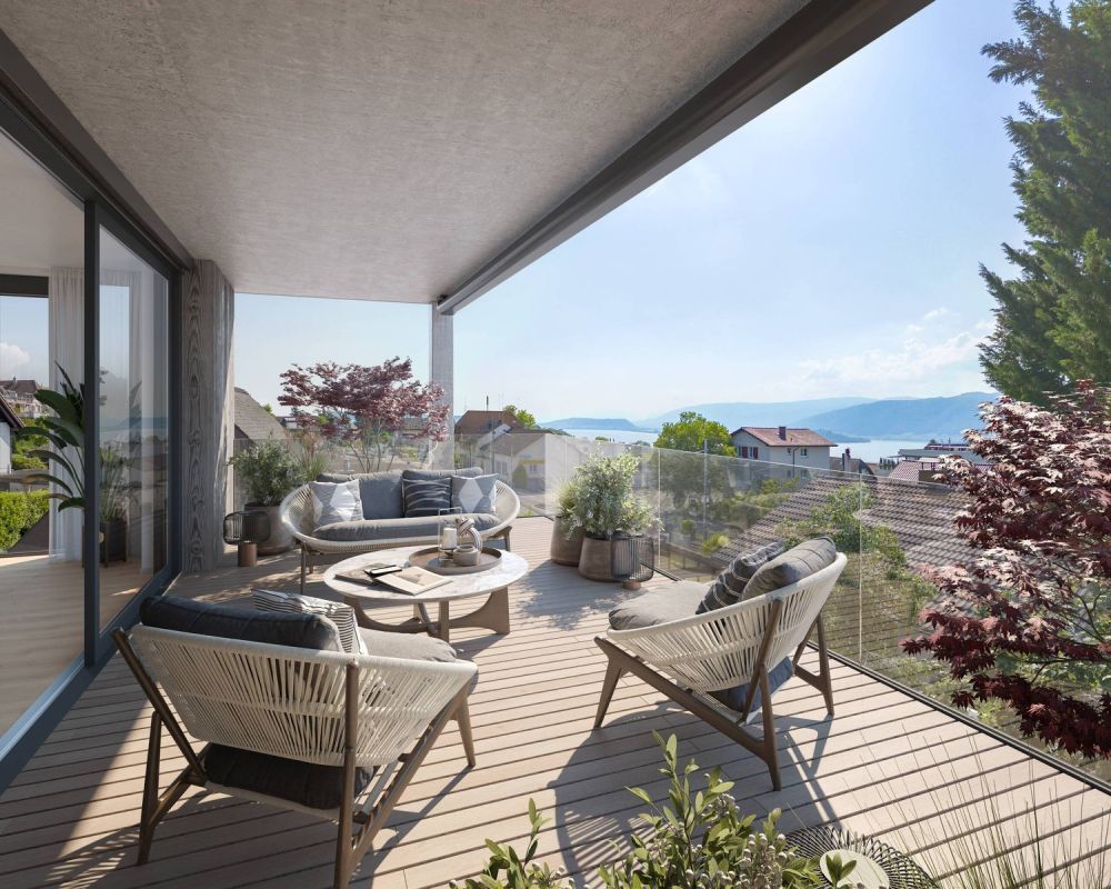 EXKLUSIVE NEUBAUWOHNUNG MIT TERRASSE UND EINZIGARTIGER ARCHITEKTUR AM BIELERSEE -  Bild 4