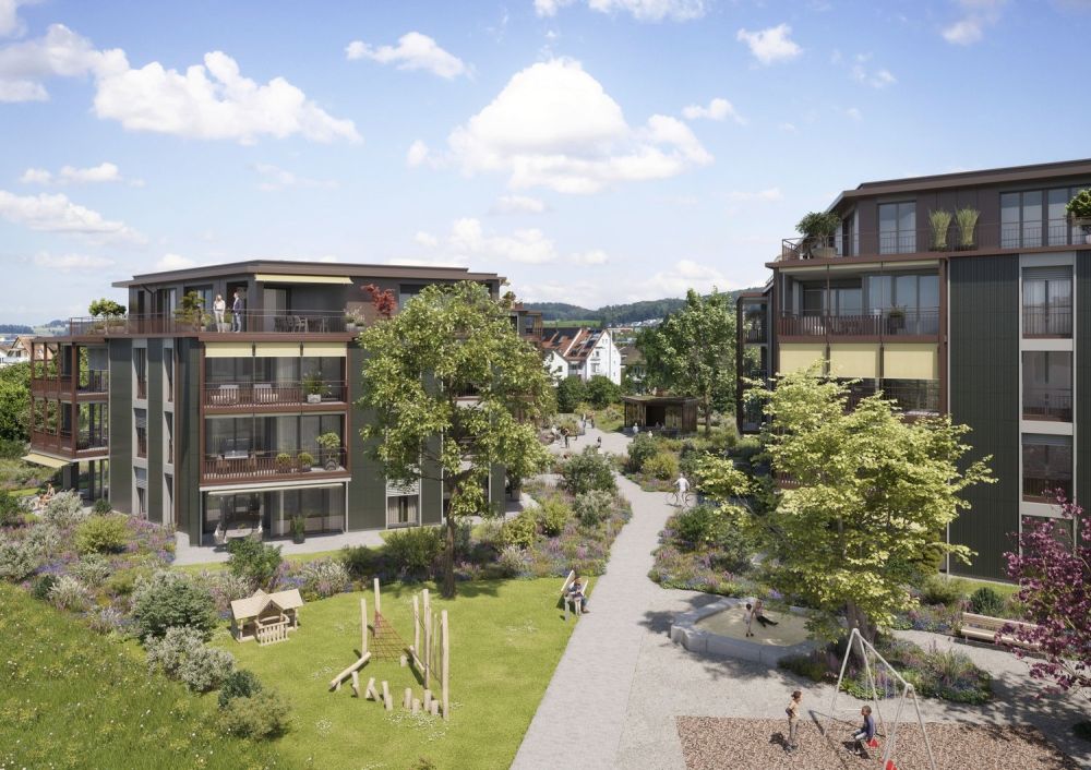 Ein Paradies für Familien - Albisgärtli, Affoltern am Albis - Verkehrsfreie Wohnüberbauung mit viel Platz für die Kleinsten