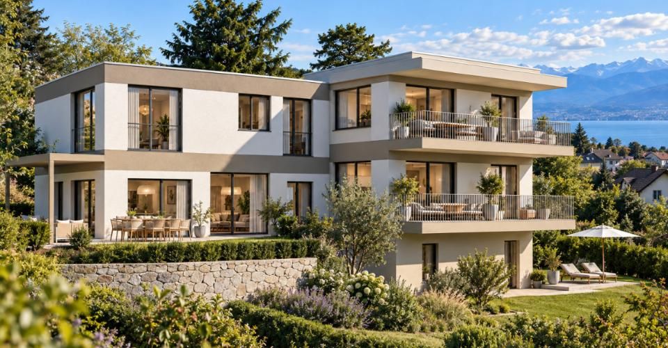 TOUR-DE-PEILZ | 4.5 pièces neuf au rez supérieur avec terrasse & jardin - Appartement 4.5 pièces - image - 1