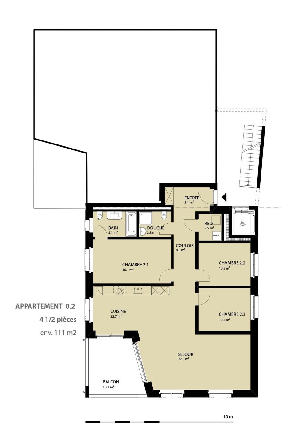 Appartement neuf, labellisé Minergie-P, de 4.5 pièces à St-Ursanne (n° 0.2) -  Bild 8