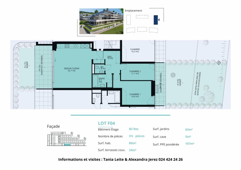 Neue 3.5-Zimmer-Wohnung mit Terrassen und Gärten -  Bild 13
