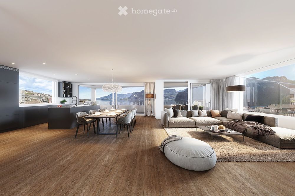 Letzte Exklusive 5.5-Zimmer-Neubau-Terrassenwohnung mit Seeblick in Hergiswil NW KEINE Makler!! -  Bild 1