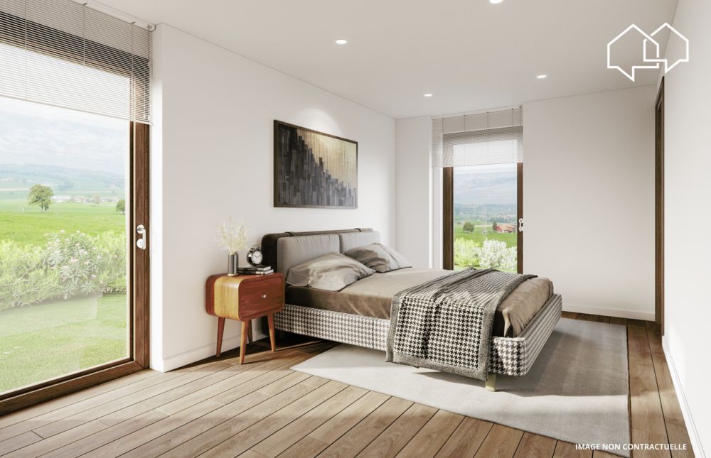 Wohnung mit 4.5 Zimmern im 1. Stock (Gebäude 3 - Einheit 4) - Chambre rez bâtiment B3
