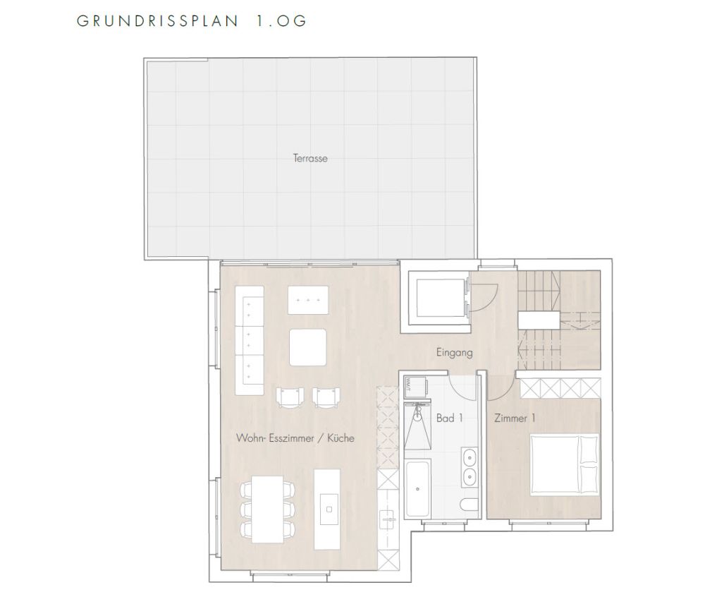 Neubau Dinkelbergstrasse, Wohnung 3 - Maisonette-Attika - WHG 3 Grundriss
