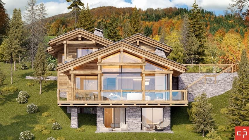MAGNIFIQUE CHALET A CONSTRUIRE - RESIDENCE PRINCIPALE - IMAGE DE SYNTHESE - Exterieur