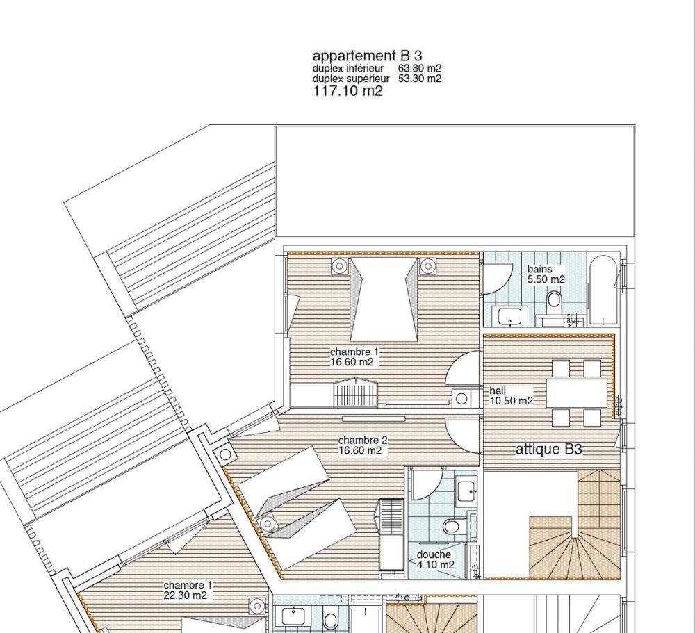 LOT B3 - Magnifique appartement en duplex de 4,5 pièces - CHANTIER EN COURS - Niveau 2
