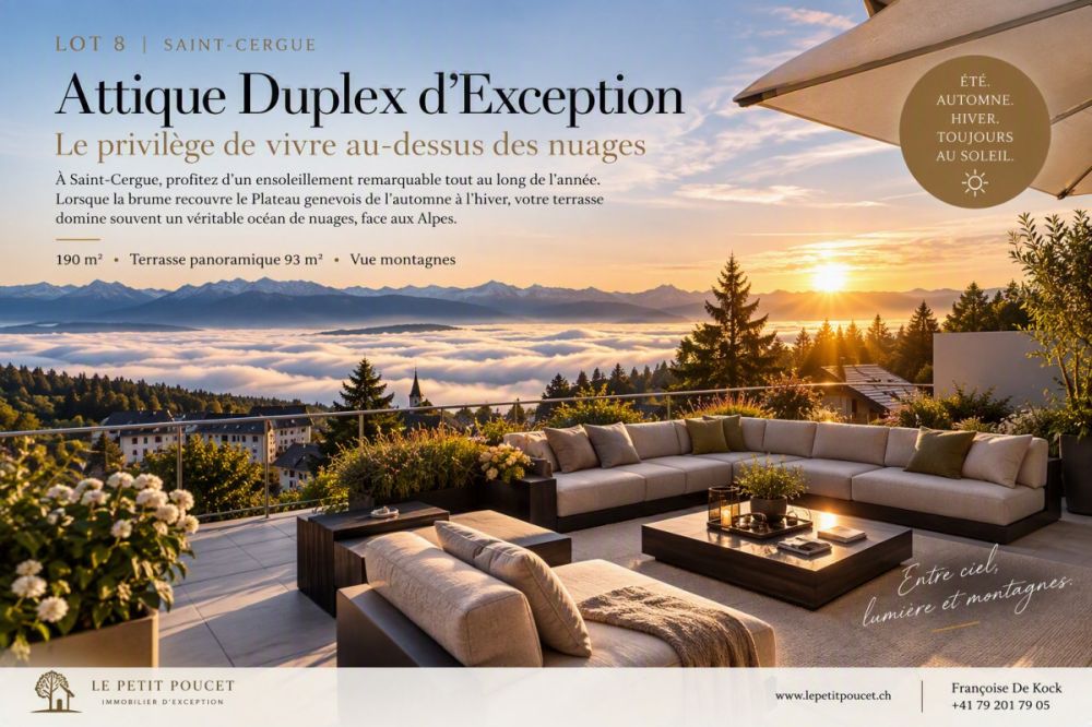 NOUVEAU - EN EXCLUSIVITÉ - ATTIQUE DUPLEX PANORAMIQUE À SAINT-CERGUE -  Bild 1