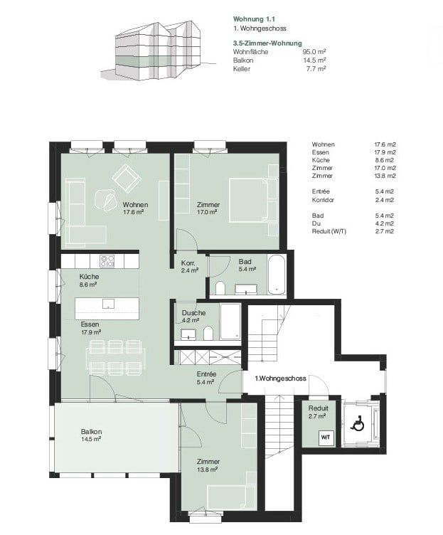 Wohnen im Paradiesli - 3 1/2-Zimmerwohnung -  Bild 3