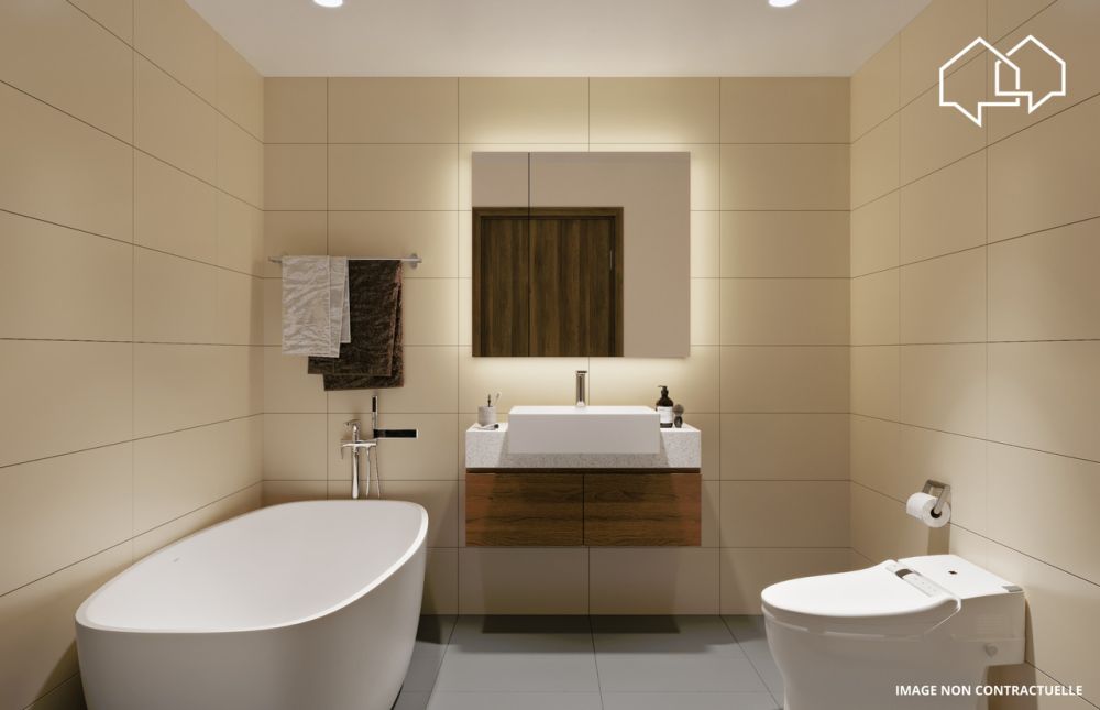 Wohnung mit 4.5 Zimmern im 1. Stock (Gebäude 3 - Einheit 4) - Salle de bain