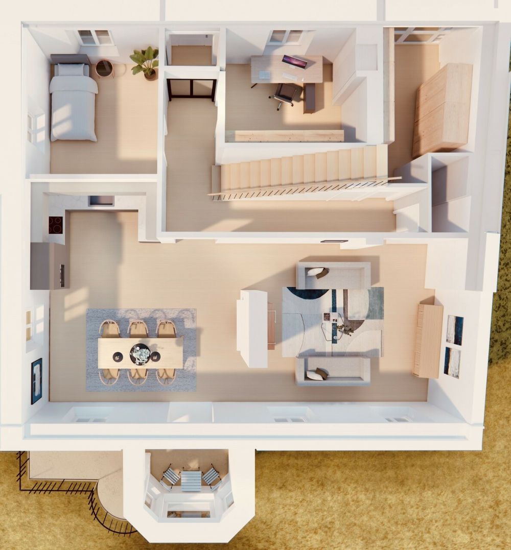Superbe demeure remplie de charme  en cours de rénovation - Rez Plan du projet
