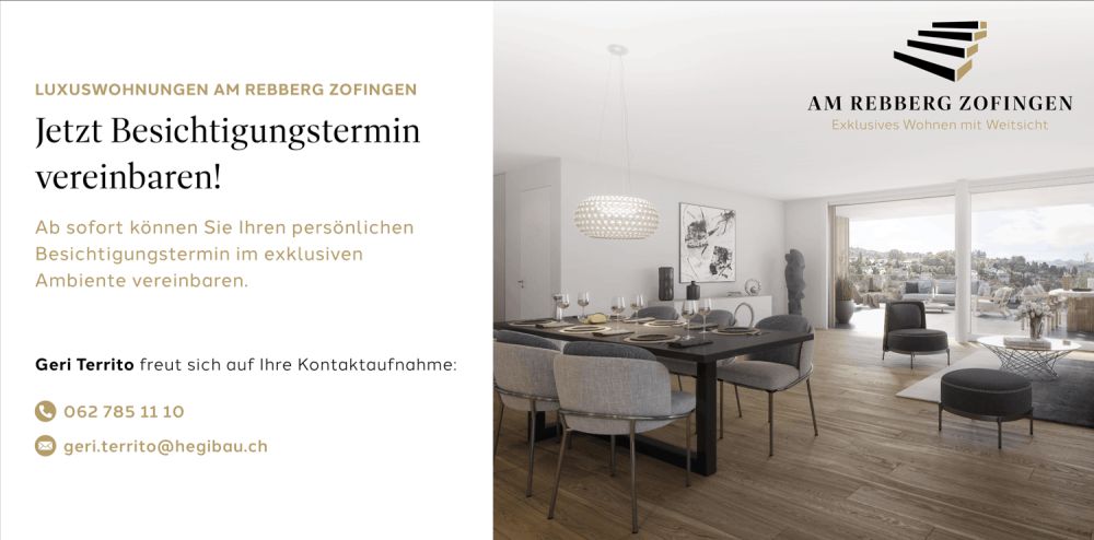 Exklusives Wohnen mit Weitsicht am Rebberg Zofingen -  Bild 2