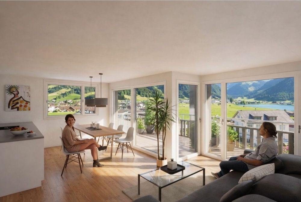 5.5-Zimmer-Gartenwohnung mit Seeblick in Euthal - kaufen -  Bild 3