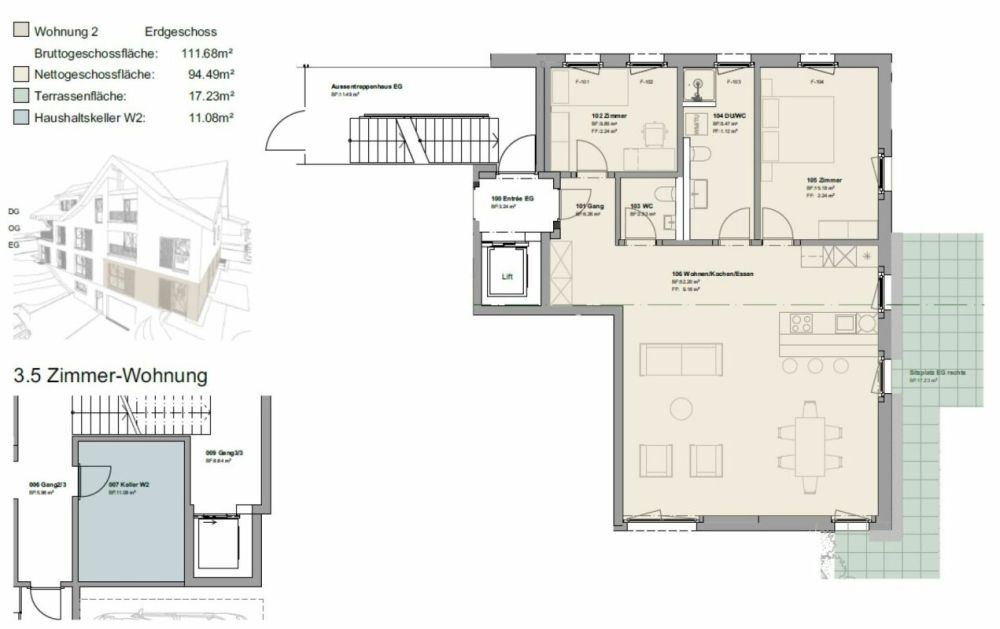 Moderne 3.5-Zimmer-Neubauwohnung mit Sitzplatz! -  Bild 10