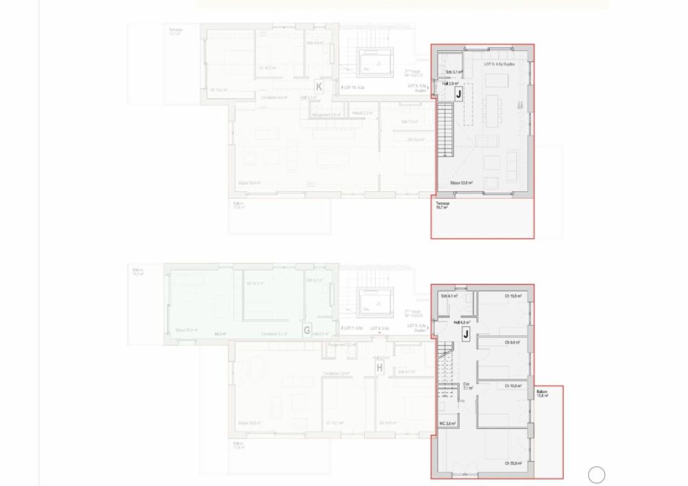 Les Carrels - Appartement Duplex 5.5 pièces Lot 9/J -  Bild 9