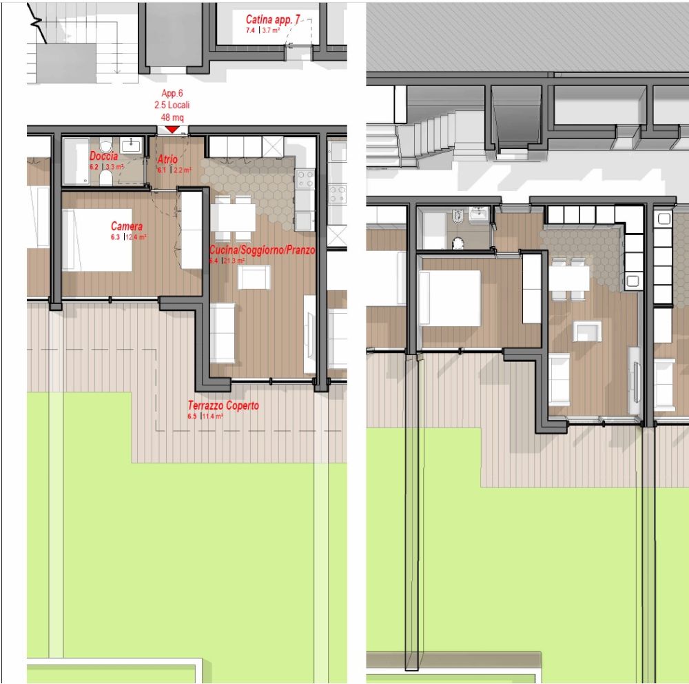 Moderne 2.5-Zimmer-Wohnung mit Panoramablick in Davesco-Soragno -  Bild 11