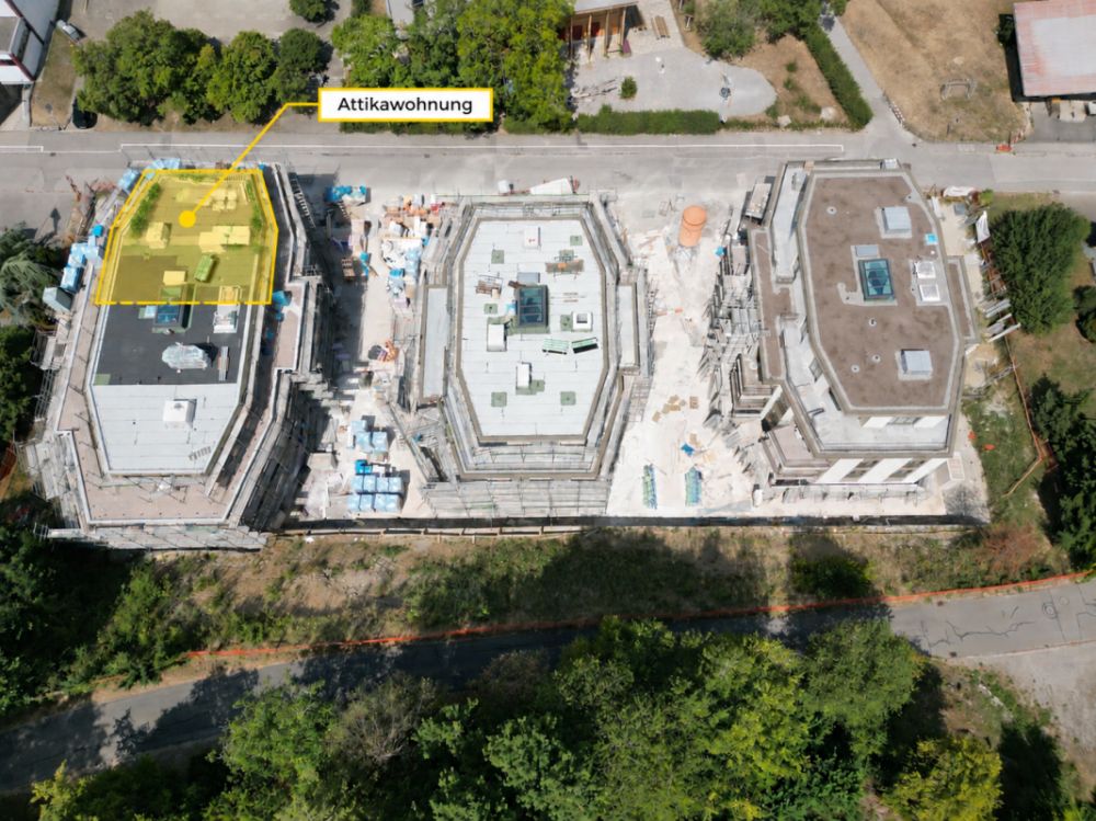 Exklusive Neubau-Attikawohnung mit Weitsicht inklusive zwei Parkplätze -  Bild 1