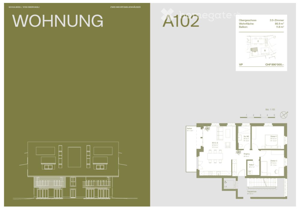 OLIVA Oberhasli I Neubau Eigentumswohnung I A102 & B102 -  Bild 10