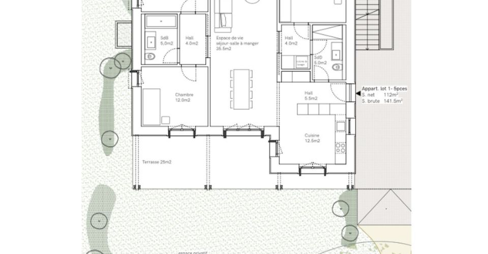 LOT 1 | OPPORTUNITÉ RARE À CÉLIGNY | SUPERBE 5 PIÈCES AVEC TERRASSE DE 26 M² - Appartement 5 pièces - image - 12