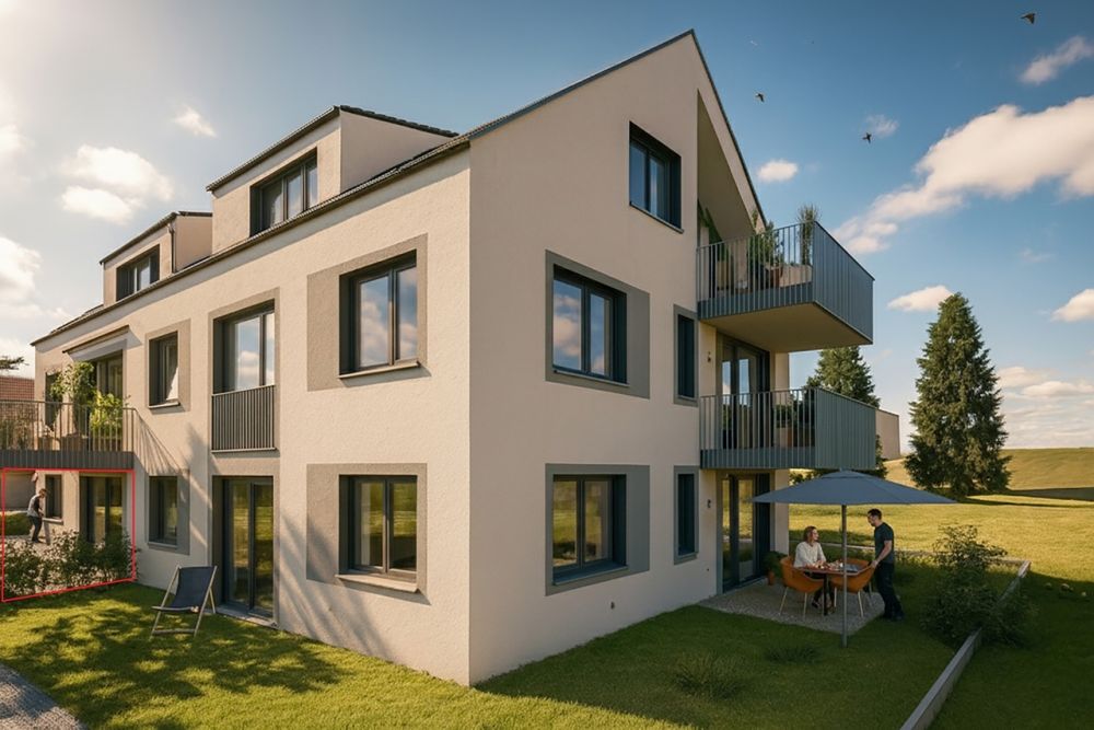 Neubauprojekt Bündtenstrasse mit fünf Wohnungen (Wohnung 2) - Visualisierung