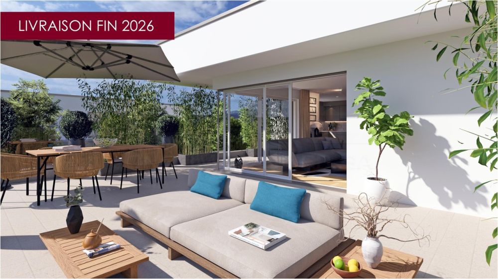 Attique 4.5 pièces dans nouvelle promotion de 3 appartements - Terrasse attique - Image non contractuelle