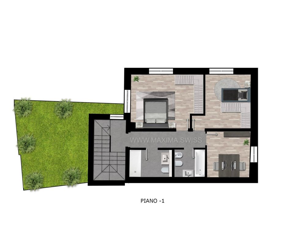 Lugano-Cadro: Casa moderna e funzionale immersa nel verde -  Bild 11