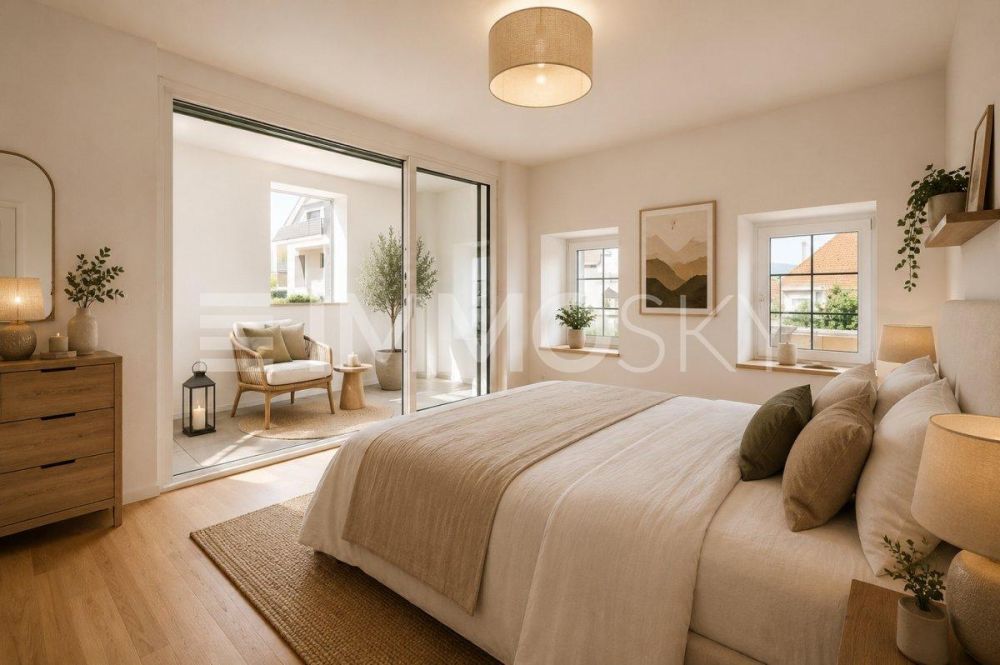 Superbe duplex 4.5 pièces neuf à 4 min. de Cheseaux-sur-Lausanne - Belle chambre parentale avec salle d'eau privative homestaging