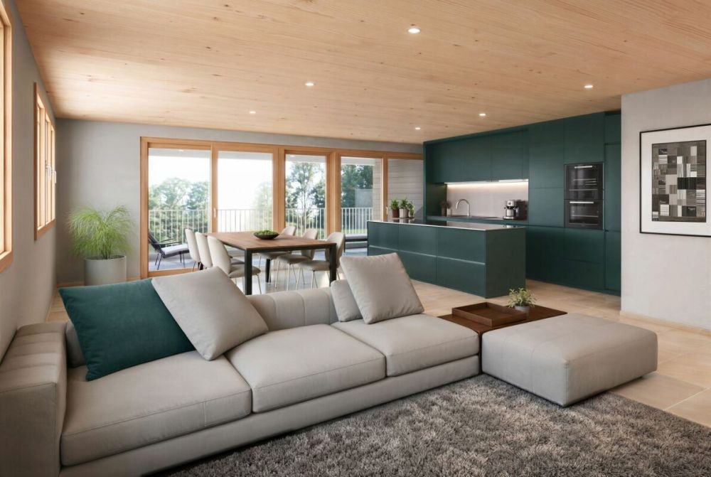 4.5 Z' Wohnung: L7 - hochwertig ländlich: Neubauprojekt mit 10 barrierefreien Eigentumswohnungen in Oberdorf BL -  Bild 5