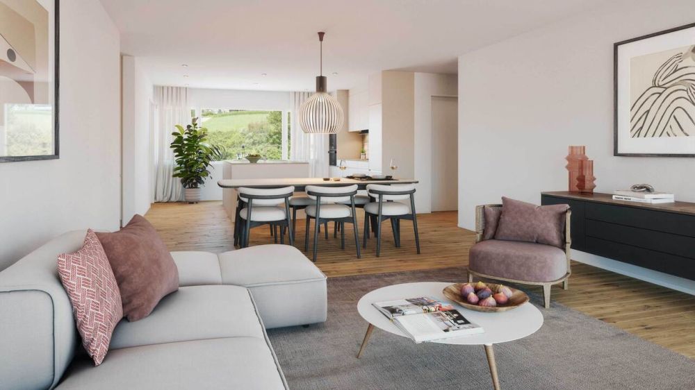 Baubewilligtes Projekt Gemsacker: 4.5-Zimmer-Wohnung A1-11 - Visualisierung