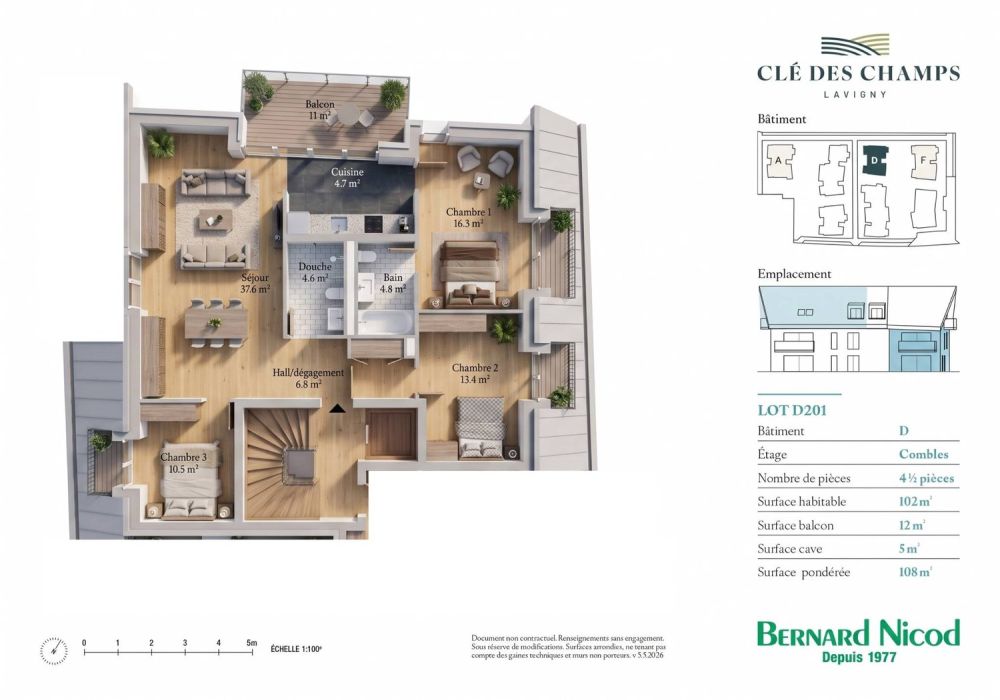 Appartement neuf de 4.5 pièces avec balcon -  Bild 7
