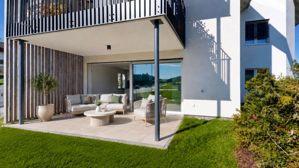 3.5 Zimmer-Wohnung mit Gartensitzplatz - Sitzplatz Beispiel