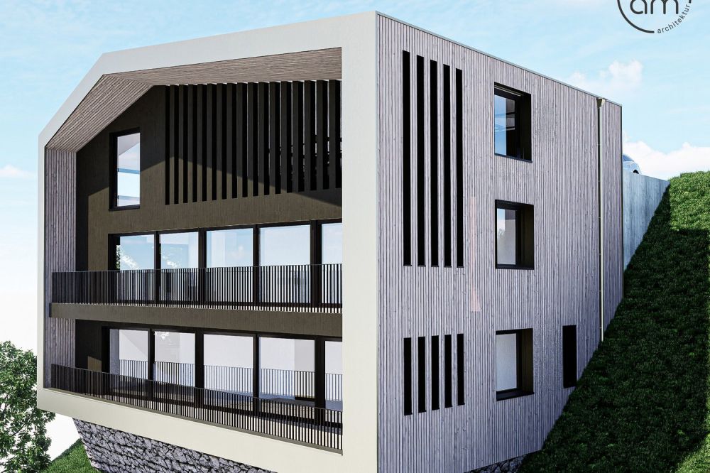 Projekt Einfamilienhaus - Neubau - Seitenansicht