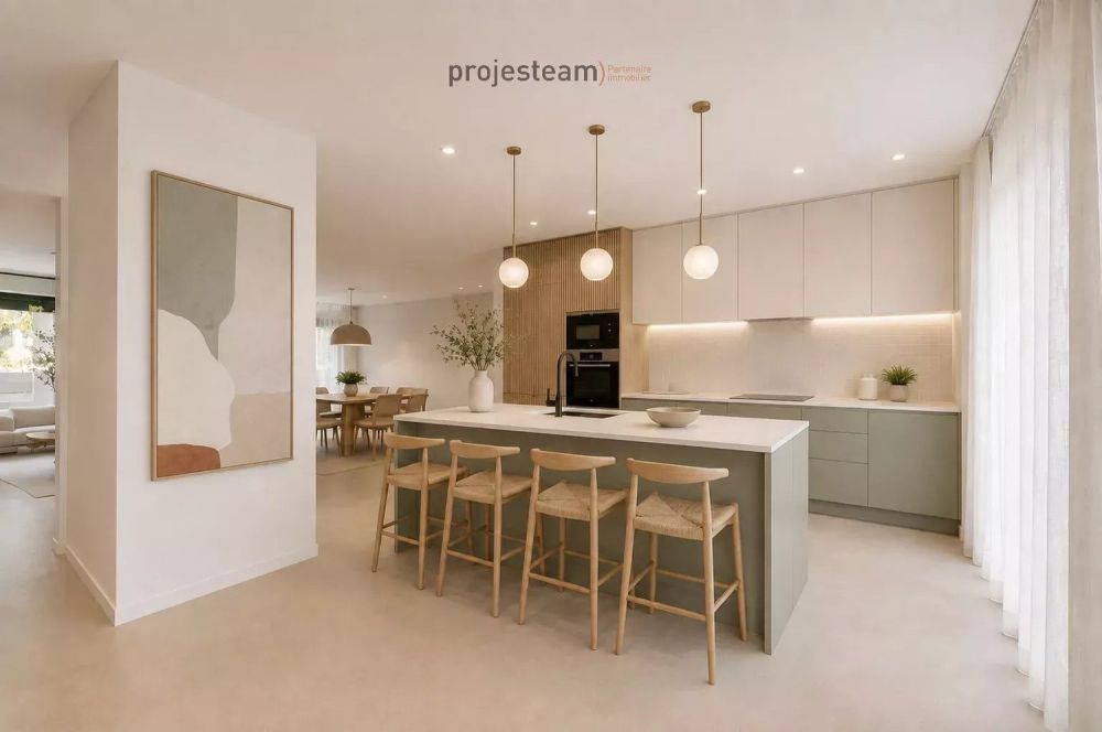 Appartement neuf au rez, de caractère, au cachet unique et singulier - finitions à choix de l'acquéreur. Proposition d'aménagement