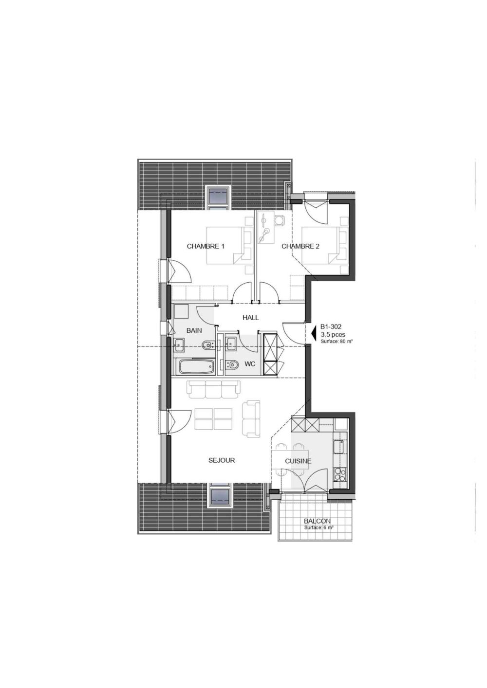 3,5 Zimmer Neubau mit Dachboden und Balkon in Denges -  Bild 7