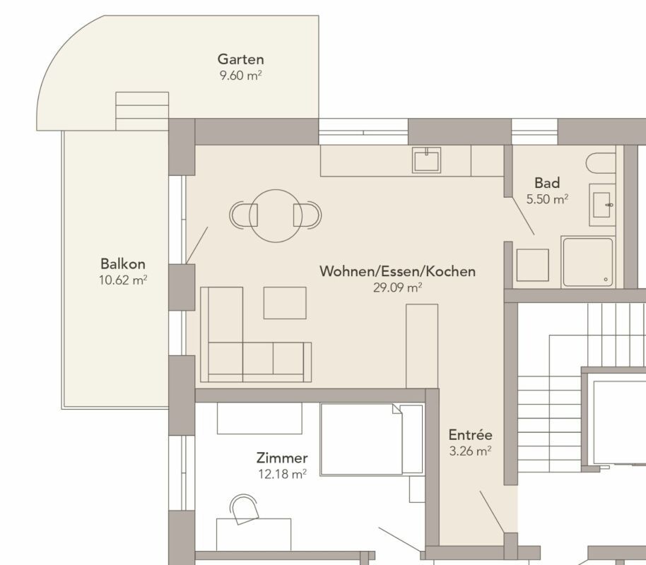 1.5-Zimmer-Wohnung 1. OG ERSTWOHNSITZ -  Bild 9
