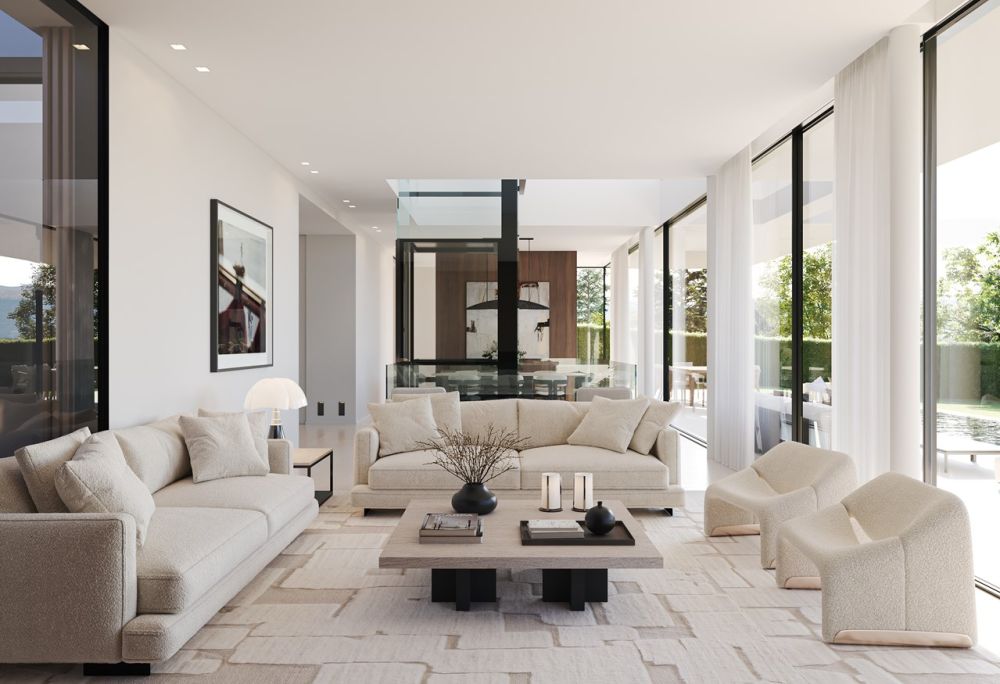 Villas Panorama | Cologny : 2 villas individuelles d'exception surplombant le lac - Séjour