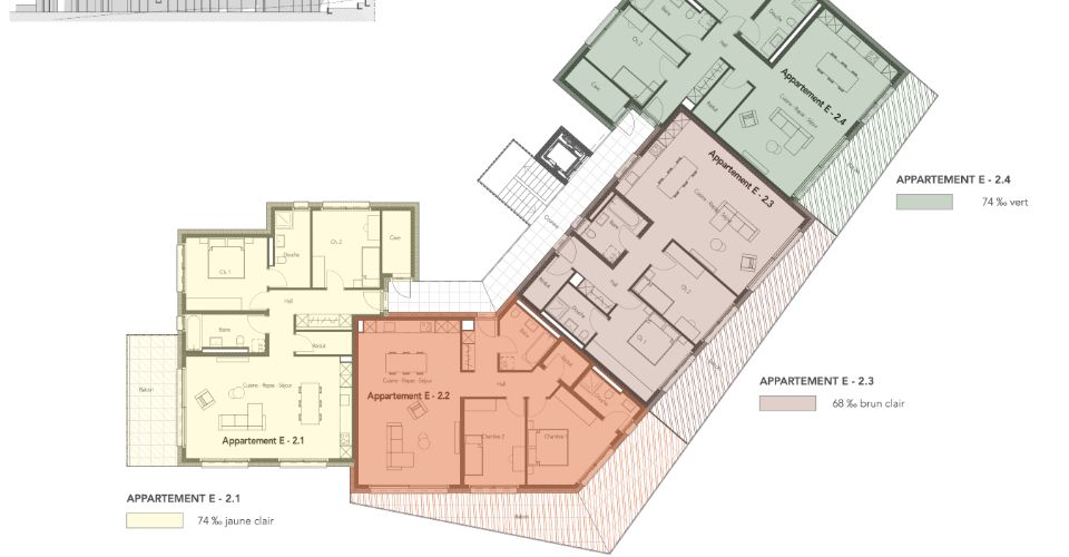 Grand appartement de 3.5 pièces avec un jolie balcon. - Appartement 3.5 pièces - image - 2