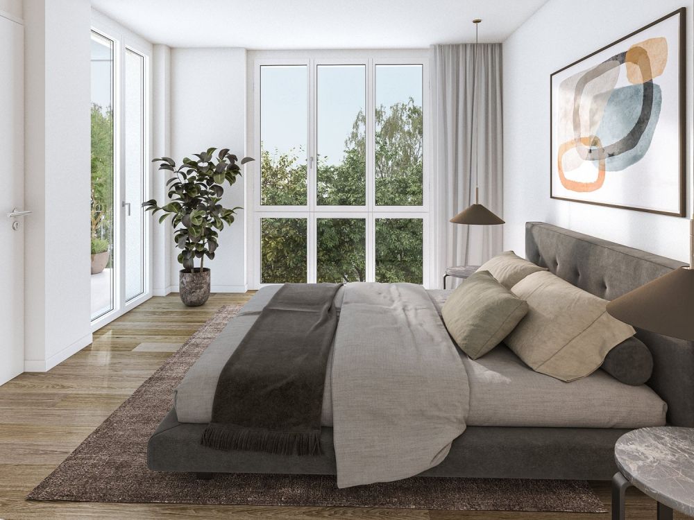 Attika-Neubau-Wohnung mit drei Balkonen und Aussicht in Oberglatt -  Bild 1