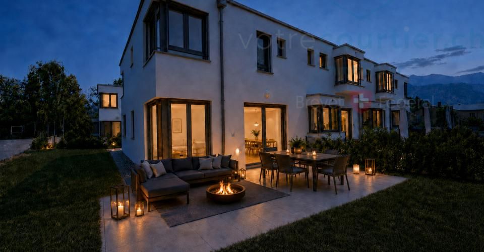 Villa contemporaine neuve en pignon avec jardin - disponible de suite - Maison 5.5 pièces - image - 2