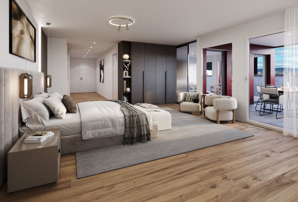 H61  Kompakt Wohnen in Muttenz - Wohn/Schlafzimmer