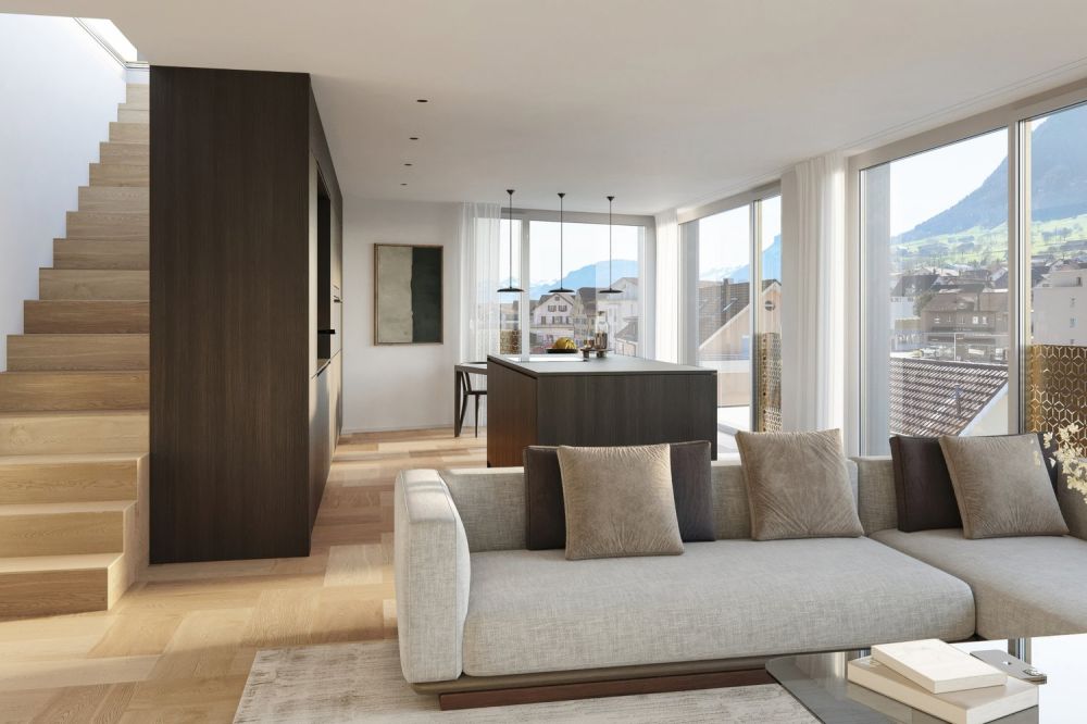 4.5 Zi. Neubau-Attika mit Dachterrasse - Wohnbereich Attika Typ B