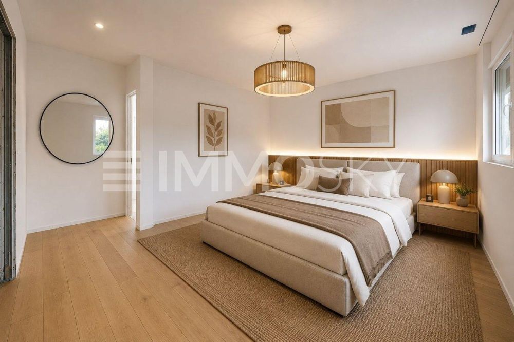 Chailly : Projet neuf : appartement 3.5 en rez-de-jardin - Belle chambre parentale (projection Homestaging)