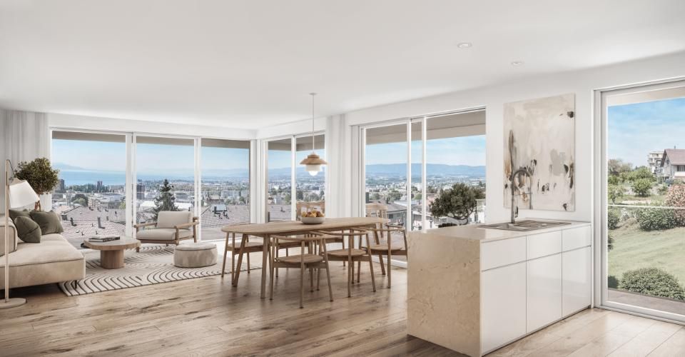 AUREALAGO — Appartement neuf de 4,5 pièces avec terrasse et jardin · Vue dégagée · Prilly - Appartement 4.5 pièces - image - 3